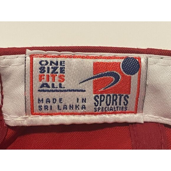 Vtg Sports Specialties Seattle Supersonics Sonics Snap Back Hat Red Green EUC - Picture 7 of 8